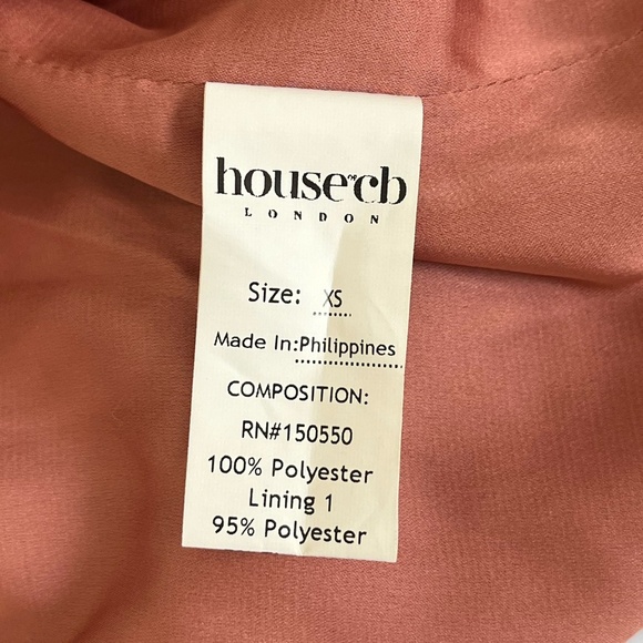 HOUSE OF CB | Luxury 'LORETTA' Satin Off Shoulder Dress in Blush Pink | Size XS - Picture 14 of 16